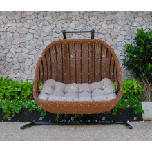 Poly Resin Rattan Patio Wicker 2-Sitzer Swing Chair oder Hängematte für Outdoor Garten